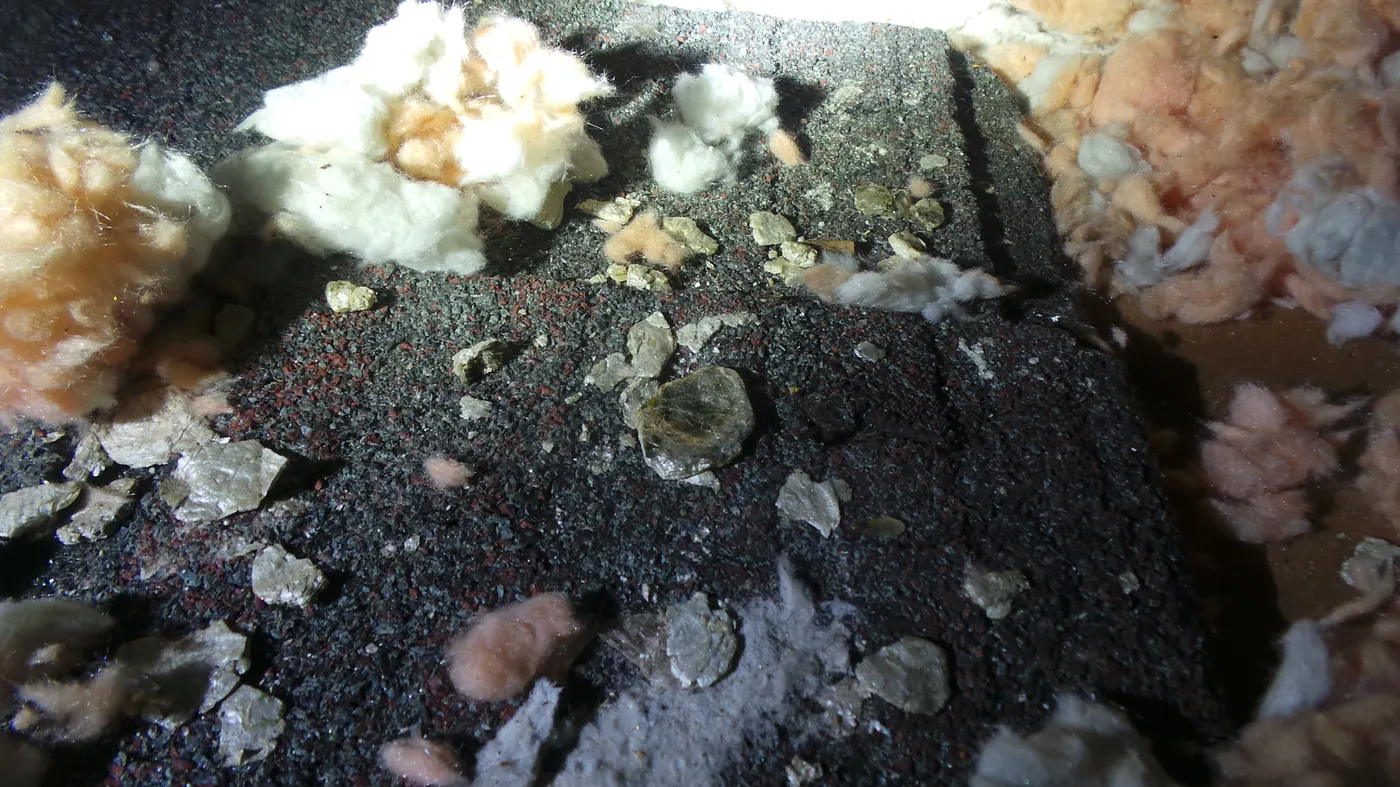 Vermiculite insulation which may contain asbestos